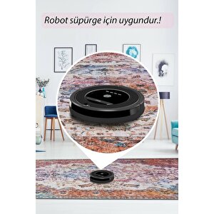 Folk Eskitme Desenli Dokuma Taban Dekoratif Renkli Halı (ba 31)