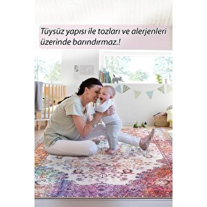 Folk Eskitme Desenli Dokuma Taban Dekoratif Renkli Halı (ba 31)