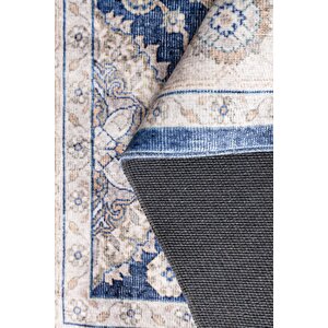 Artloop Fuga Yumuşak Dokulu Lacivert Vintage Desenli Halı Ka 08