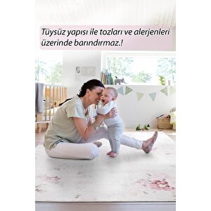Folk Modern Dokuma Taban Dekoratif Bej Halı (ba 24)