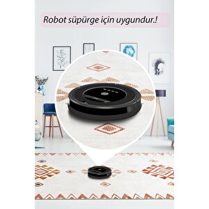 Artloop Fuga Yumuşak Dokulu Beyaz Modern Desenli Halı Ka 14