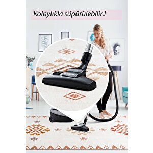Artloop Fuga Yumuşak Dokulu Beyaz Modern Desenli Halı Ka 14