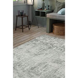 Eskitme Desenli Halı, Dokuma Taban Dekoratif Şönil Yeşil Halı Dorian Al 204 150x230 cm