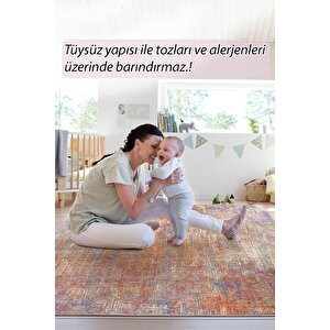 Folk Modern Dokuma Taban Dekoratif Renkli Halı (ba 30)