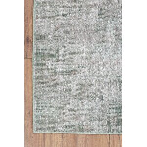 Eskitme Desenli Halı, Dokuma Taban Dekoratif Şönil Yeşil Halı Dorian Al 204 230x330 cm