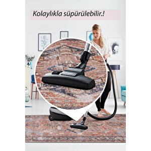 Folk Vintage Desenli Dokuma Taban Dekoratif Rustik Halı (ba 33)