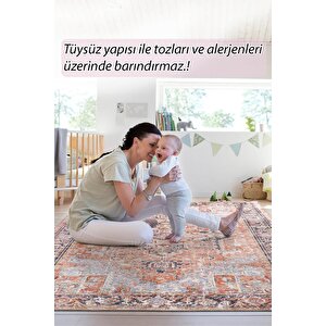 Folk Vintage Desenli Dokuma Taban Dekoratif Rustik Halı (ba 33)