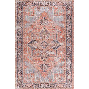 Folk Vintage Desenli Dokuma Taban Dekoratif Rustik Halı (ba 33) 250x250 cm 