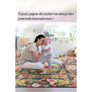 Etnik Karabağ Kilim Desenli Halı, Dokuma Taban Dekoratif Şönil Renkli Halı Soul Al 31