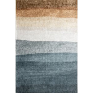 Fuga Yumuşak Dokulu Çok Renkli Modern Desenli Halı Ka 10 80x300 cm