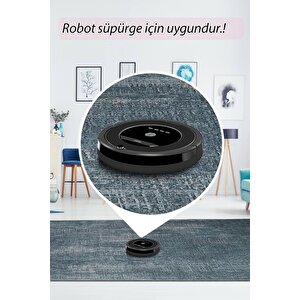 Folk Modern Dokuma Taban Dekoratif Mavi Halı (ba 47)