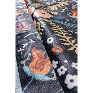 Artloop Fuga Yumuşak Dokulu Çok Renkli Çiçek Desenli Halı Ka 19
