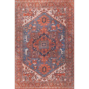 Folk Vintage Desenli Dokuma Taban Dekoratif Renkli Halı (ba 20) 210x210 cm