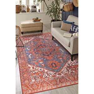 Folk Vintage Desenli Dokuma Taban Dekoratif Renkli Halı (ba 20) 210x310 cm