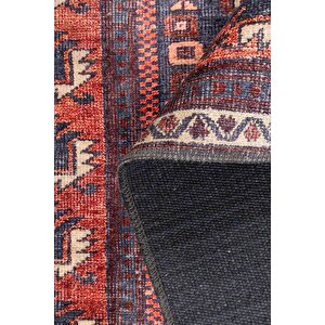 Artloop Fuga Yumuşak Dokulu Bordo Etnik Desenli Halı Ka 44