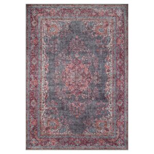 Blues Şönil Vintage Desenli Dokuma Taban Dekoratif Rustik Salon, Mutfak Halısı (al 93) 75x300 cm