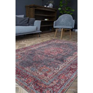 Blues Şönil Vintage Desenli Dokuma Taban Dekoratif Rustik Salon, Mutfak Halısı (al 93) 75x230 cm