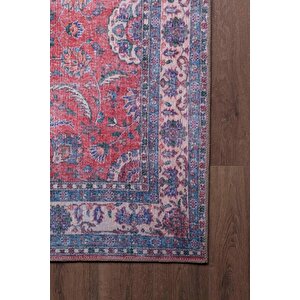 Blues Şönil Vintage Desenli Dokuma Taban Dekoratif Rustik Salon, Mutfak Halısı (al 84) 230x230 cm