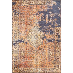 Modern Salon Halısı, Dokuma Taban Dekoratif Şönil Turuncu Halı Fusion Al 275 210x210 cm