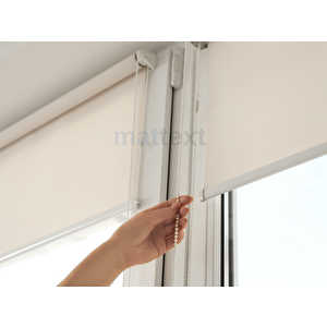 Krem  Stor Perde Etek Dilimsiz