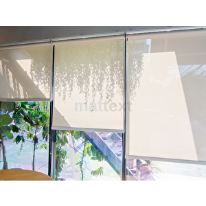 Krem  Stor Perde Etek Dilimsiz