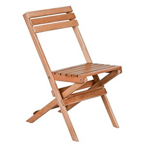 Bysay Puf Mi̇nderli̇ Ahşap Katlanabi̇li̇r  Bahçe Mutfak Balkon Teras Sandalyesi̇ (naturel-gri̇) Gri
