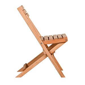 Bysay Puf Mi̇nderli̇ Ahşap Katlanabi̇li̇r  Bahçe Mutfak Balkon Teras Sandalyesi̇ (naturel-gri̇) Gri