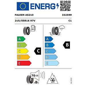 215/55 R16 Tl 97v Xl Euroall Season As210 Dört Mevsim Lastiği (üretim Tarihi:2024)