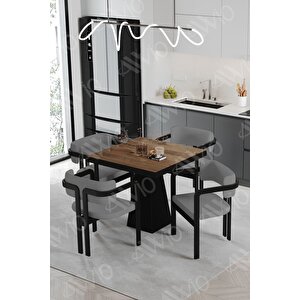Bendis Bohem Ayak Tokyo Demonte Sandalye 80x80 Yemek Masası Mutfak Masası 4 Kişilik Akçaağaç