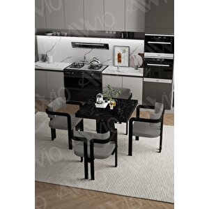 Bendis Bohem Ayak Tokyo Demonte Sandalye 80x80 Yemek Masası Mutfak Masası 4 Kişilik