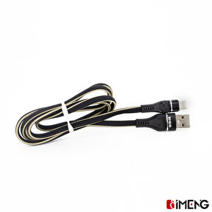 İmeng Xiaomi 13t Pro İle Uyumlu 3.1a Usba To Type-c Örgülü Data Ve Hızlı Şarj Kablosu Siyah