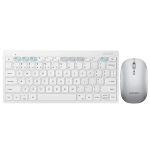 Trio 2'li Set Kablosuz Klavye Slim Mouse Set Beyaz Samsung Türkiye Garantili