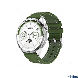 Schitec Watch Gt4 Amoled Ekran Android İos Harmonyos Uyumlu 3 Kordonlu Akıllı Saat Yeşil