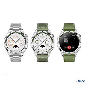 Schitec Watch Gt4 Amoled Ekran Android İos Harmonyos Uyumlu 3 Kordonlu Akıllı Saat Yeşil