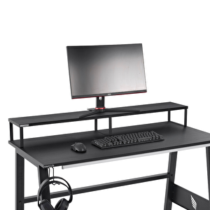 Ergonomik Metal Monitör Yükseltici - Şık Ve Dayanıklı Masaüstü Standı Monitör Standı 137x20x14