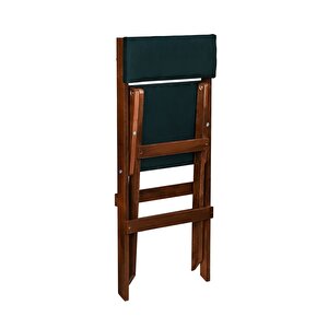 Bysay Ahşap Döşeme Mi̇nderli̇ Katlanir  Bahçe Mutfak Balkon Teras Sandalyesi̇ (cevi̇z-yeşi̇l) Yeşil