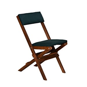 Bysay Ahşap Katlanir Döşeme Mi̇nderli̇ 3 Lü Bi̇stro Set Bahçe Takimi (cevi̇z-yeşi̇l) Yeşil