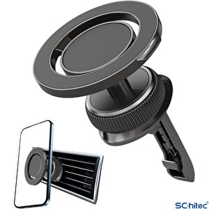 Schitec Manyetik Araç İçi 1080 Derece Telefon Tutucu Siyah H504