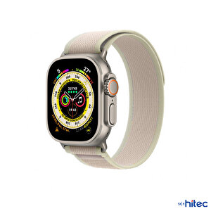 Schitec 42-44mm Yeni Nesil Apple Uyumlu Akıllı Saat Kordonu Hasır Gri