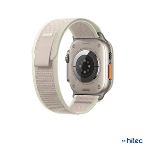 Schitec 42-44mm Yeni Nesil Apple Uyumlu Akıllı Saat Kordonu Hasır Gri