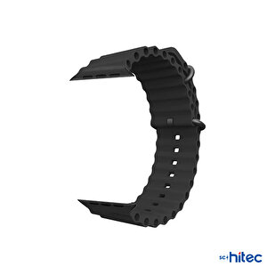 Schitec 42-44mm Yeni Nesil Apple Uyumlu Akıllı Saat Kordonu Siyah