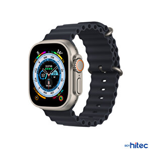 Schitec 42-44mm Yeni Nesil Apple Uyumlu Akıllı Saat Kordonu Siyah