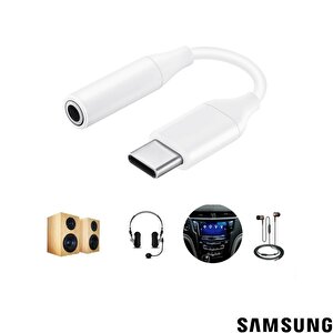 Samsung Uc10 Type-c To 3.5mm Jack Dönüştürücü Adaptör Beyaz İthalatçı Garantili