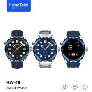Haino Teko Rw48 Amoled Ekran Android İos Harmonyos Uyumlu 3 Kordonlu Akıllı Saat Gümüş