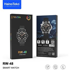 Haino Teko Rw48 Amoled Ekran Android İos Harmonyos Uyumlu 3 Kordonlu Akıllı Saat Siyah