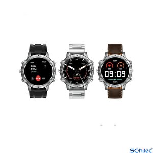 Schitec Rw49 Amoled Ekran Android İos Harmonyos Uyumlu 3 Kordonlu Akıllı Saat Gümüş