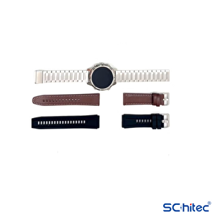 Schitec Rw49 Amoled Ekran Android İos Harmonyos Uyumlu 3 Kordonlu Akıllı Saat Gümüş