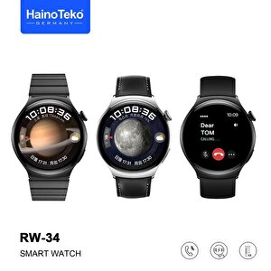 Haino Teko Rw34 Watch 4 Amoled Ekran Android İos Harmonyos Uyumlu Akıllı Saat Siyah