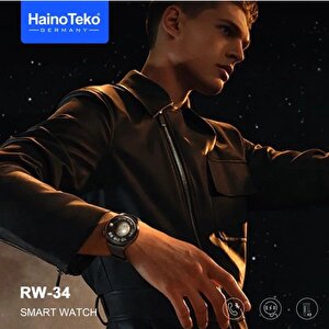 Haino Teko Rw34 Watch 4 Amoled Ekran Android İos Harmonyos Uyumlu Akıllı Saat Siyah