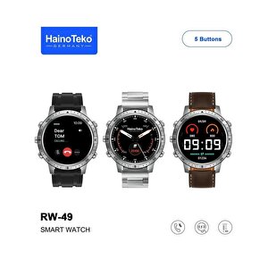 Haino Teko Rw49 Amoled Ekran Android İos Harmonyos Uyumlu 3 Kordonlu Akıllı Saat Gümüş